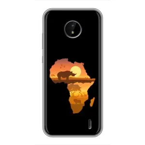 Чехол с рисунком «Карта» для Nokia C20 Plus