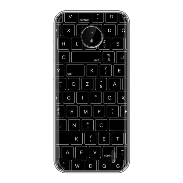 Чехол с рисунком «Клавиатура» для Nokia C20 Plus