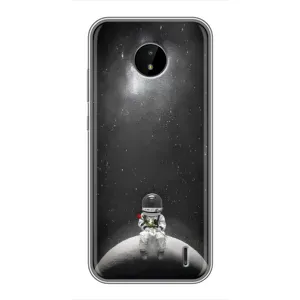 Силіконовый Чохол з принтом "Космонавти" на Nokia C20 Plus (Космонавт романтик)