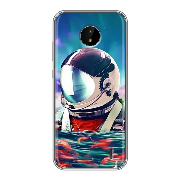 Чехол с рисунком «Космонавт в воде» для Nokia C20 Plus Чехол с рисунком «Космонавт в воде» для Nokia C20 Plus