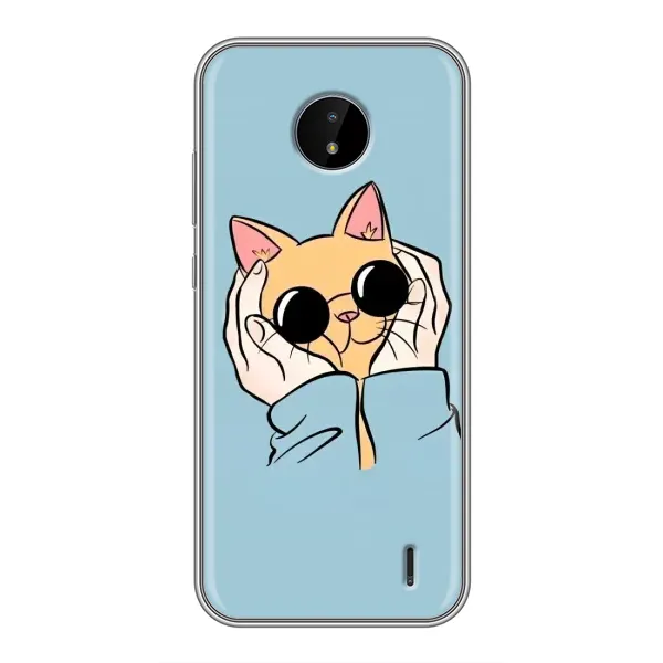 Чехол с рисунком «КОТИК в очках» для Nokia C20 Plus Чехол с рисунком «КОТИК в очках» для Nokia C20 Plus