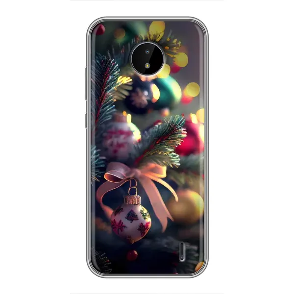 Чехол с рисунком «Красивая елочка» для Nokia C20 Plus Чехол с рисунком «Красивая елочка» для Nokia C20 Plus