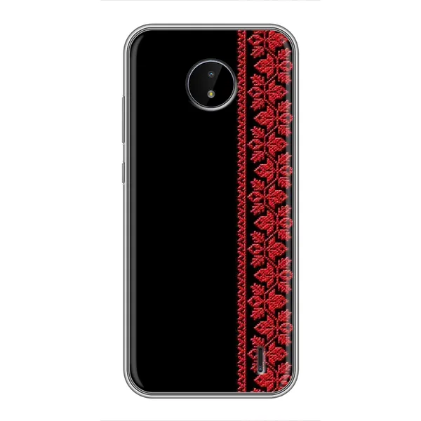 Чехол с рисунком «Красная Вышиванка» для Nokia C20 Plus Чехол с рисунком «Красная Вышиванка» для Nokia C20 Plus