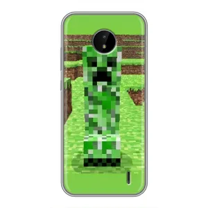 Чехлы для Nokia C20 Plus (Персонажи Майн Крафт) (Крипер 2)