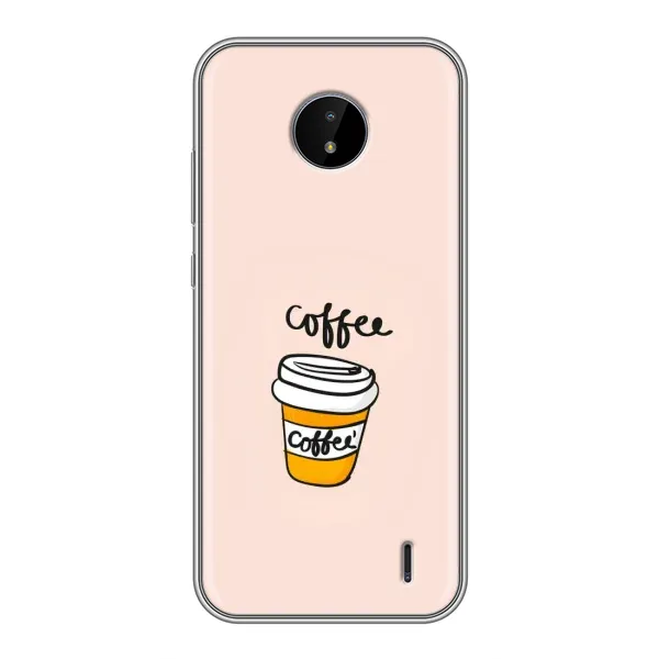 Чехол с рисунком «Кружка кофе» для Nokia C20 Plus Чехол с рисунком «Кружка кофе» для Nokia C20 Plus