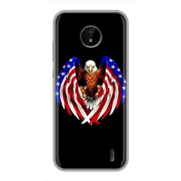 Чехол с рисунком «Крылья США» для Nokia C20 Plus