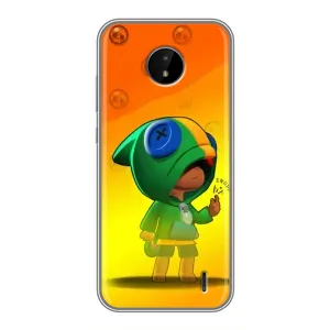 Чехол Бравл Старс для Nokia C20 Plus (LEON в кофте)