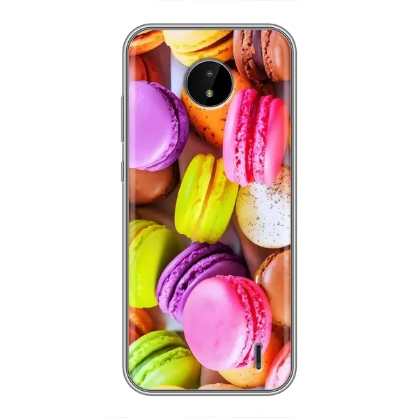 Чехол с рисунком «Макаруны» для Nokia C20 Plus Чехол с рисунком «Макаруны» для Nokia C20 Plus