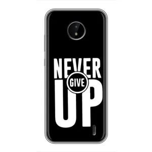 Силиконовый Чехол на Nokia C20 Plus с картинкой Nike (Never Give UP)