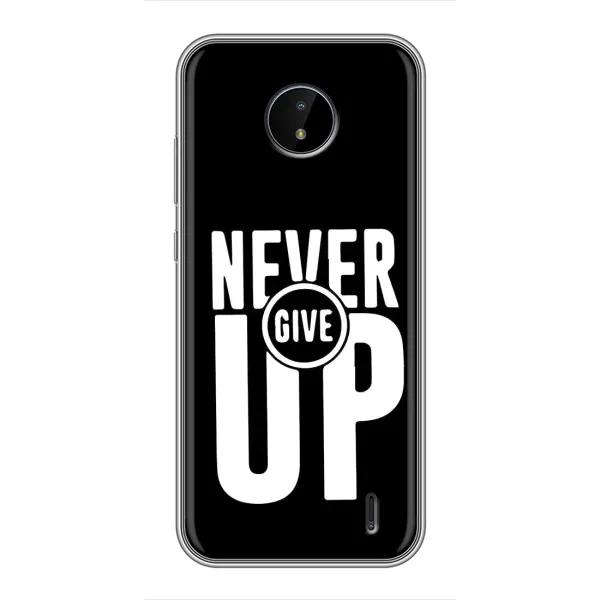 Чехол с рисунком «Never Give UP» для Nokia C20 Plus Чехол с рисунком «Never Give UP» для Nokia C20 Plus