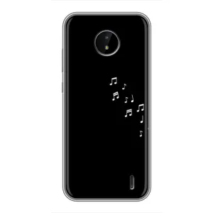 Чохол з картинками на чорному фоні для Nokia C20 Plus (Ноти)