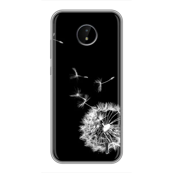 Чехол с рисунком «Одуванчик на чёрном» для Nokia C20 Plus Чехол с рисунком «Одуванчик на чёрном» для Nokia C20 Plus