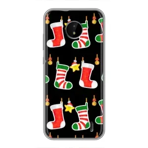 Силиконовый бампер на рождество для Nokia C20 Plus (Рождественские подарки)