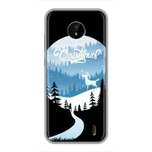 Силиконовый бампер на рождество для Nokia C20 Plus (Рождественский Олень)