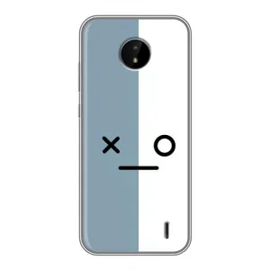 Чохли (ТПУ) (смішні стікери) для Nokia C20 Plus (Сіро-білий)