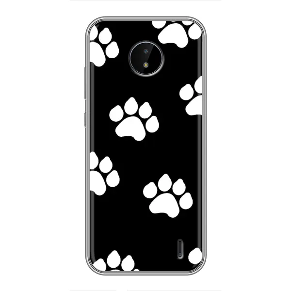 Чехол с рисунком «Следы собак» для Nokia C20 Plus Чехол с рисунком «Следы собак» для Nokia C20 Plus