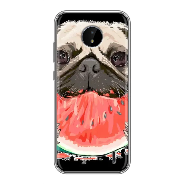 Чехол с рисунком «Смешной Мопс» для Nokia C20 Plus Чехол с рисунком «Смешной Мопс» для Nokia C20 Plus