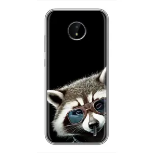 Силіконовий Чохол з Энотами на Nokia C20 Plus (Стильний Єнот)