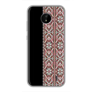 Силиконовый Чехол на Nokia C20 Plus с картинкой Вышиванки (Стильная вишиванка)