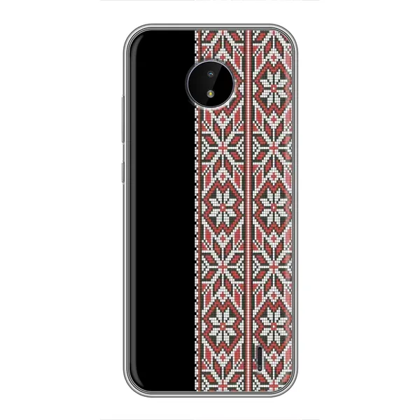 Чехол с рисунком «Стильная вишиванка» для Nokia C20 Plus Чехол с рисунком «Стильная вишиванка» для Nokia C20 Plus