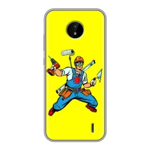 Силиконовый бампер (Работники) на Nokia C20 Plus (Строитель)