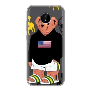Чехлы Мишка Тедди для Нокиа С20 Плюс (Teddy USA)