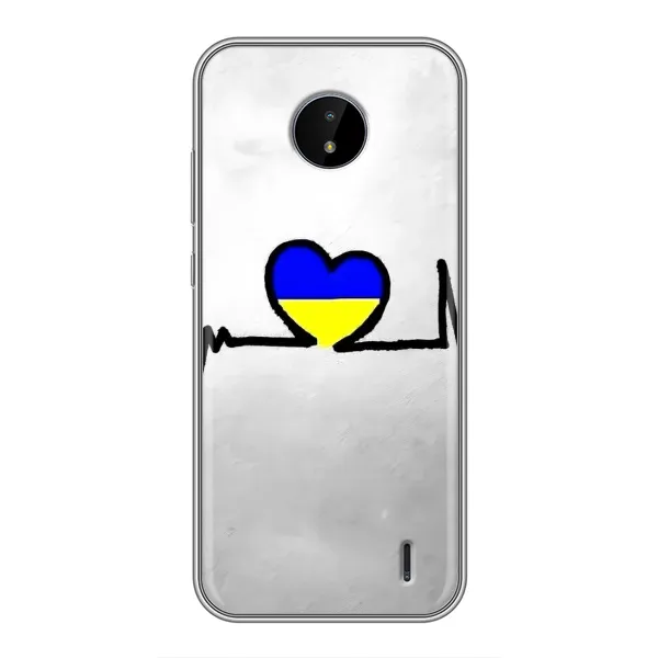 Чехол с рисунком «Украинская кардиограмма» для Nokia C20 Plus Чехол с рисунком «Украинская кардиограмма» для Nokia C20 Plus