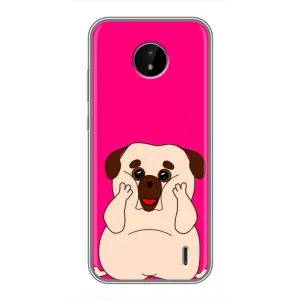 Чехол с рисунком «Веселый Мопсик» для Nokia C20 Plus