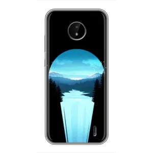 Чехол с рисунком «Синий Водопад» для Nokia C20 Plus