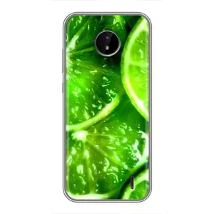 Чехол с изображением вкусной еды для Nokia C20 Plus (Яркий ЛАЙМ)