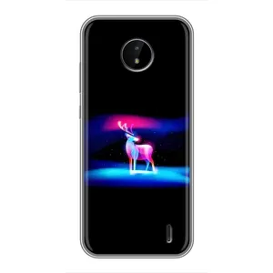 Силіконовий бампер з картинкою звірів для Nokia C20 Plus (Яскравий олень)