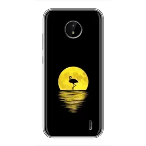 Чехол с рисунком «Желтый Закат» для Nokia C20 Plus