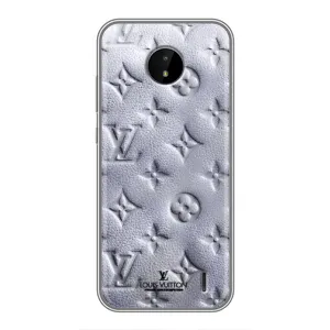 Текстурний Чохол Louis Vuitton для Нокіа С20 (Білий ЛВ)