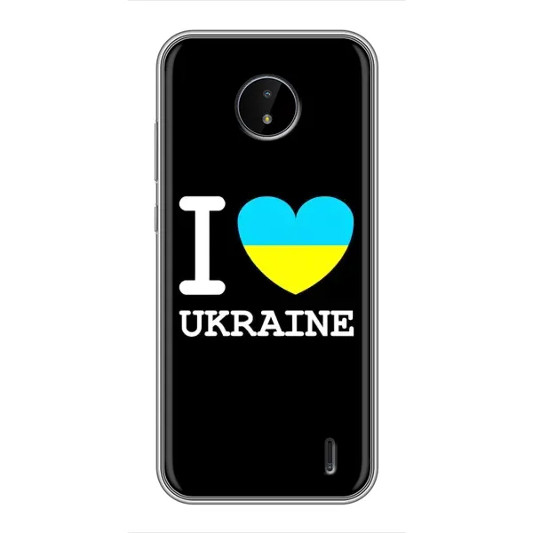 Чехол с рисунком «I Love Ukraine» для Nokia C20 Чехол с рисунком «I Love Ukraine» для Nokia C20