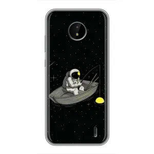 Силіконовый Чохол з принтом "Космонавти" на Nokia C20 (Космонавт на рибалці)