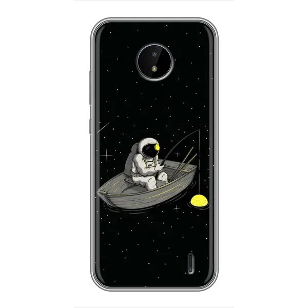 Чехол с рисунком «Космонавт на рыбалке» для Nokia C20 Чехол с рисунком «Космонавт на рыбалке» для Nokia C20