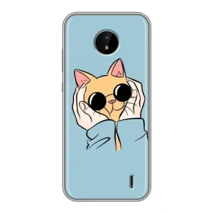 Бампер з зображенням Котиків для Нокіа С20 (КОТИК в окулярах)