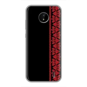 Силіконовый Чохол на Nokia C20 (Червона вишиванка)