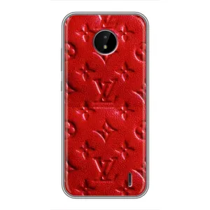 Текстурний Чохол Louis Vuitton для Нокіа С20 (Червоний ЛВ)