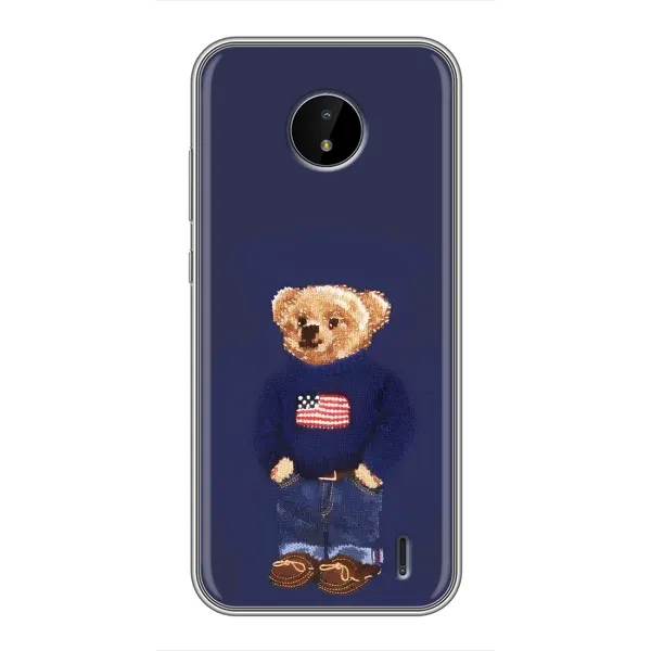 Чехол с рисунком «Мишка USA» для Nokia C20 Чехол с рисунком «Мишка USA» для Nokia C20