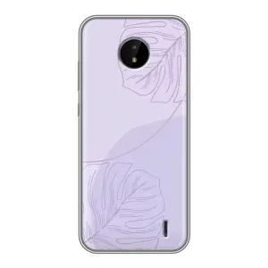 Чохол квітковий дизайн для Nokia C20 (Монстера фіолетова)