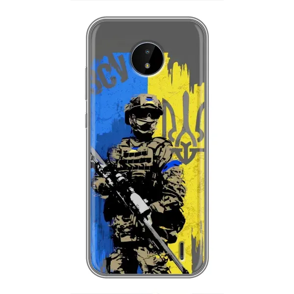 Чехол с рисунком «Солдат ЗСУ» для Nokia C20 Чехол с рисунком «Солдат ЗСУ» для Nokia C20