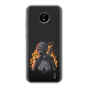 Чохол з картинкою "Герой Pubg" на Nokia C20 (В полум'ї)