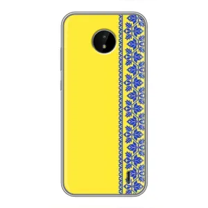 Силіконовый Чохол на Nokia C20 (Вишиванка на жовтому фоні)