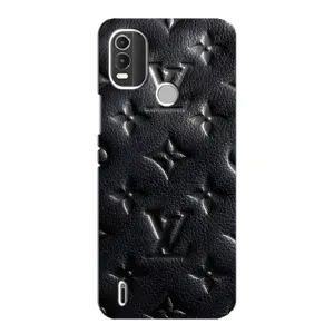 Текстурный Чехол Louis Vuitton для Нокиа С21 Плюс (Черный ЛВ)