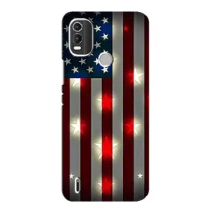 Чехол Флаг USA для Nokia C21 Plus (Флаг США 2)