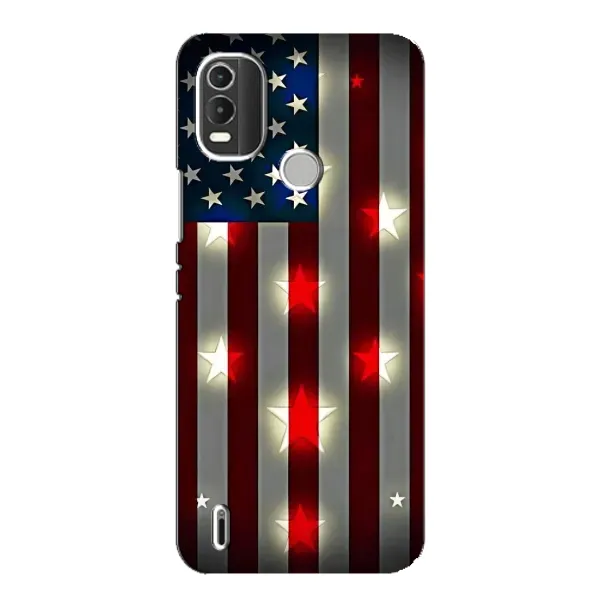 Чехол с рисунком «Флаг США 2» для Nokia C21 Plus