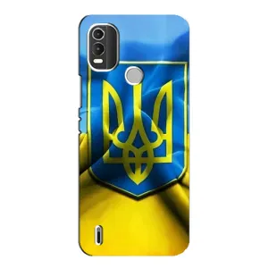 Чехол с картинкой (Патриотический ГЕРБ) на Nokia C21 Plus (Герб и Флаг Украины)