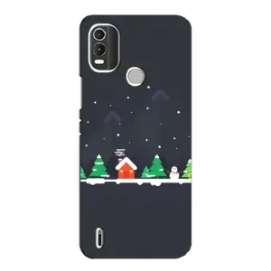 Силіконовий бампер на різдво для Nokia C21 Plus (Місто зимове)
