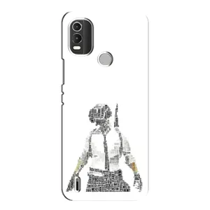 Силиконовый чехол с картинкой "Герой Pubg" на Nokia C21 Plus (Из букв)